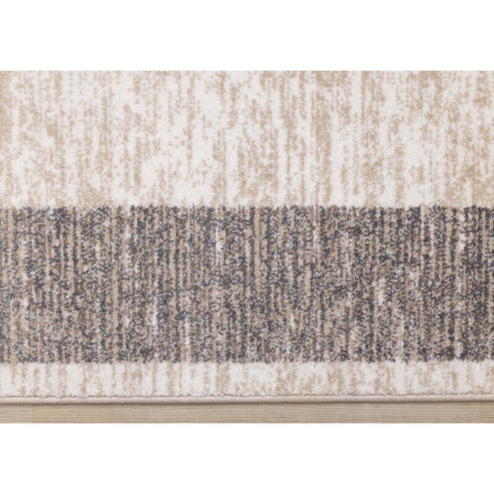 Claremont Beige Taupe Distressed Border Area Rug, 5'3" X 7'7"