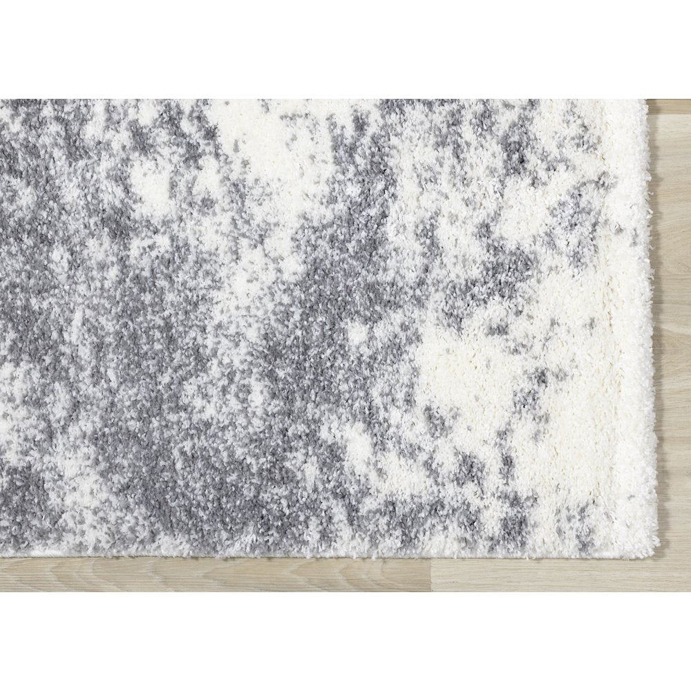 Ferris White Grey Clouds Area Rug, 5'3" x 7'7"
