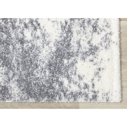 Ferris White Grey Clouds Area Rug, 5'3" x 7'7"