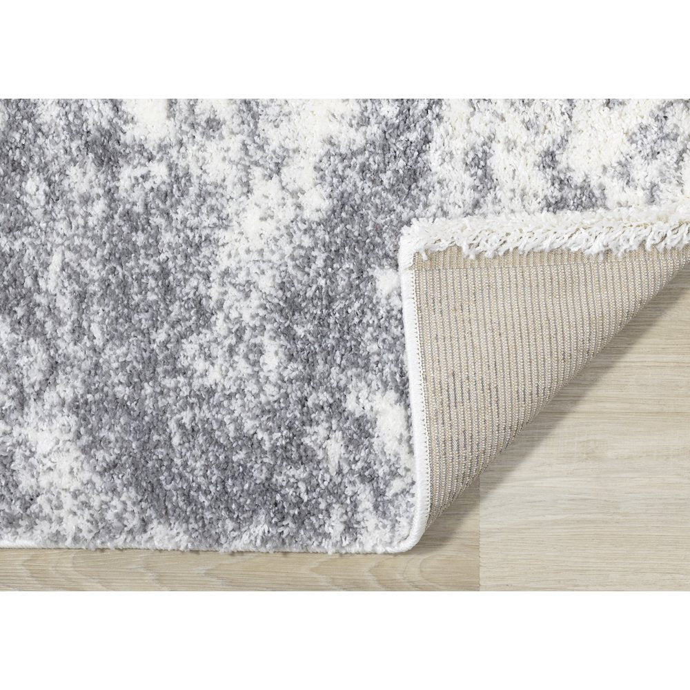 Ferris White Grey Clouds Area Rug, 5'3" x 7'7"