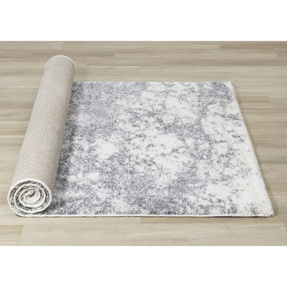 Ferris White Grey Clouds Area Rug, 5'3" x 7'7"