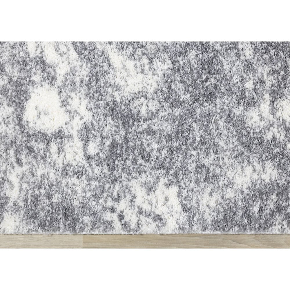 Ferris White Grey Clouds Area Rug, 5'3" x 7'7"