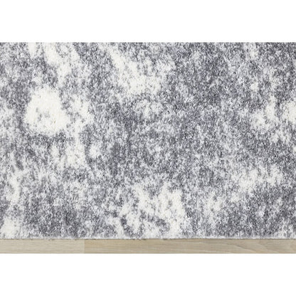 Ferris White Grey Clouds Area Rug, 5'3" x 7'7"