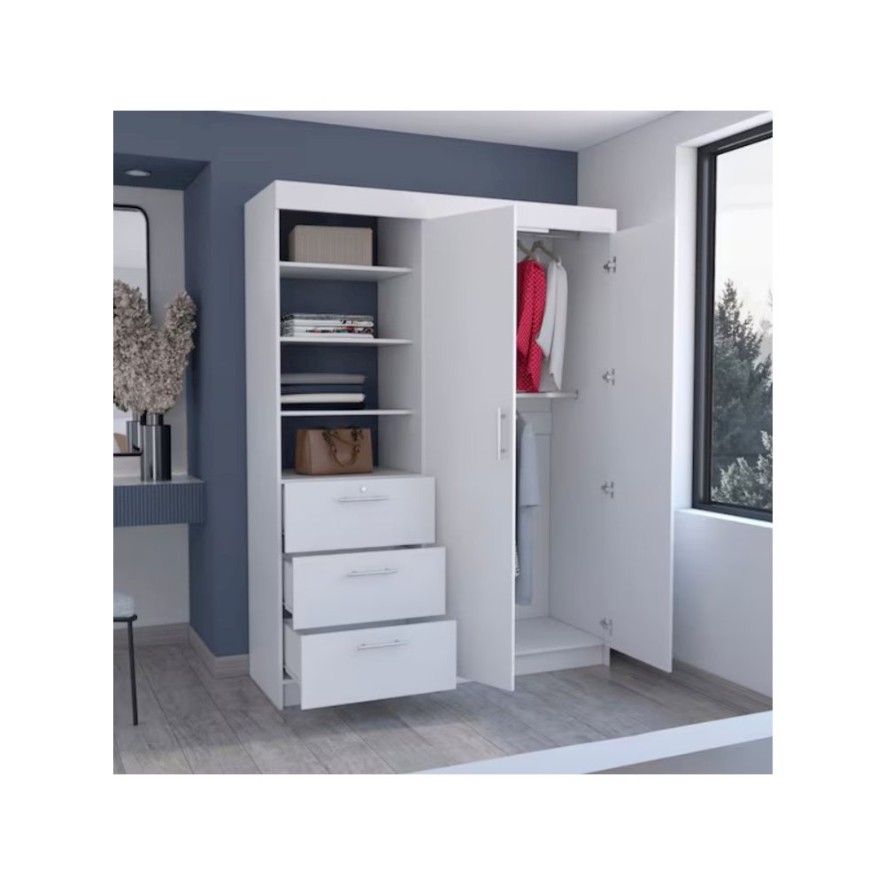 Kenya Armoire White MDF