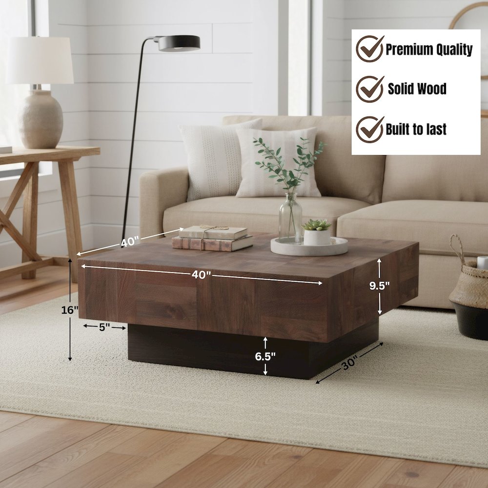 Reed Solid Wood Coffee Table