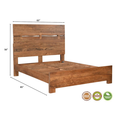 3-Piece Bedroom Set, Panel Bed with Nightstand and 6-Drawer Dresser