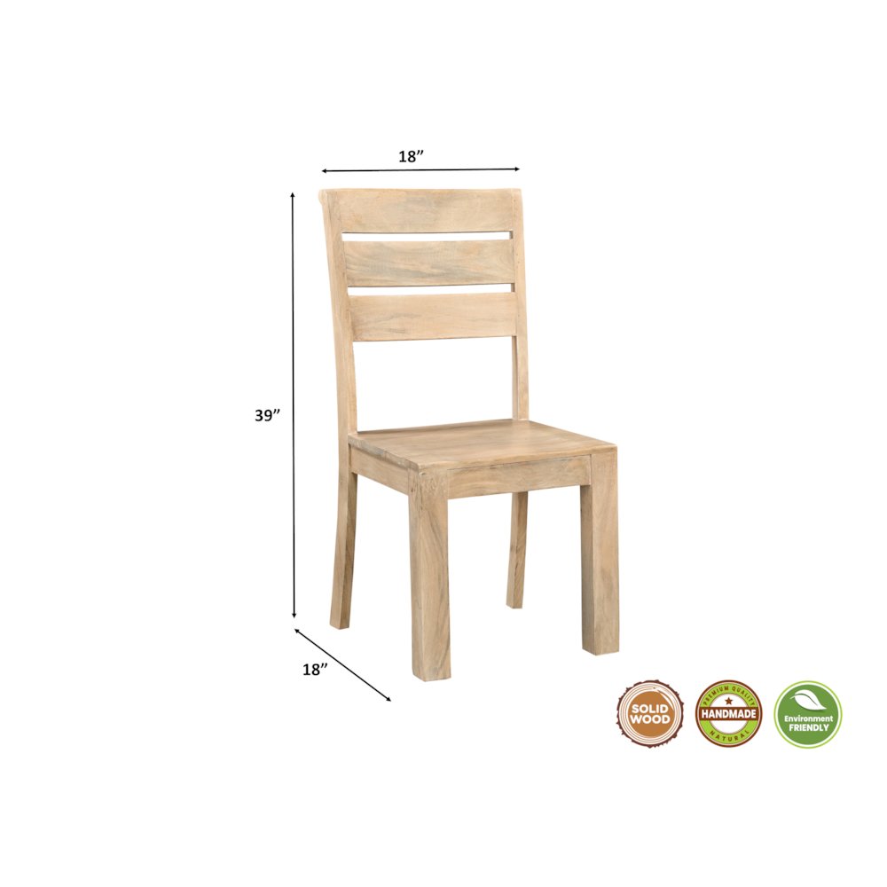 Adrien 6-Piece Solid Wood Dining Set with Round Table, 4 Chairs and Sideboard