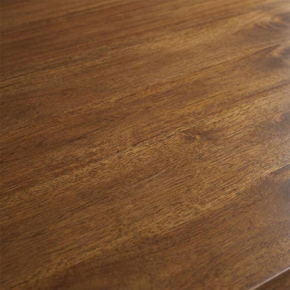 Solid Mango Wood Rectangular Dining Table with Cross-Leg Base, Seats Six