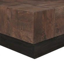 Solid Mango Wood Living Room Coffee Table and End Table Set with Storage