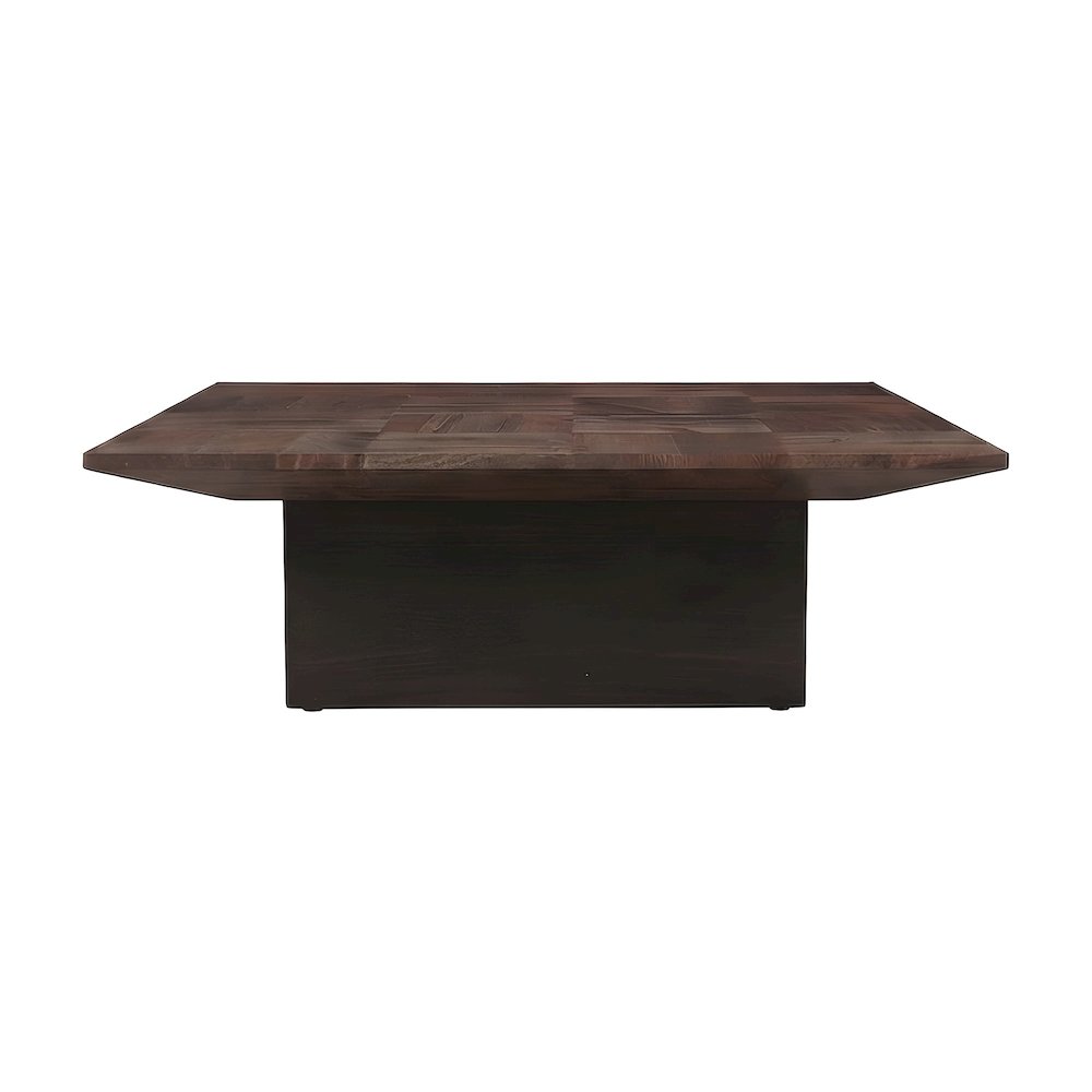 Solid Mango Wood Square Coffee Table for Living Room and Home Office