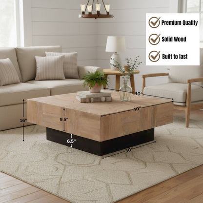 Reed Solid Wood Coffee Table