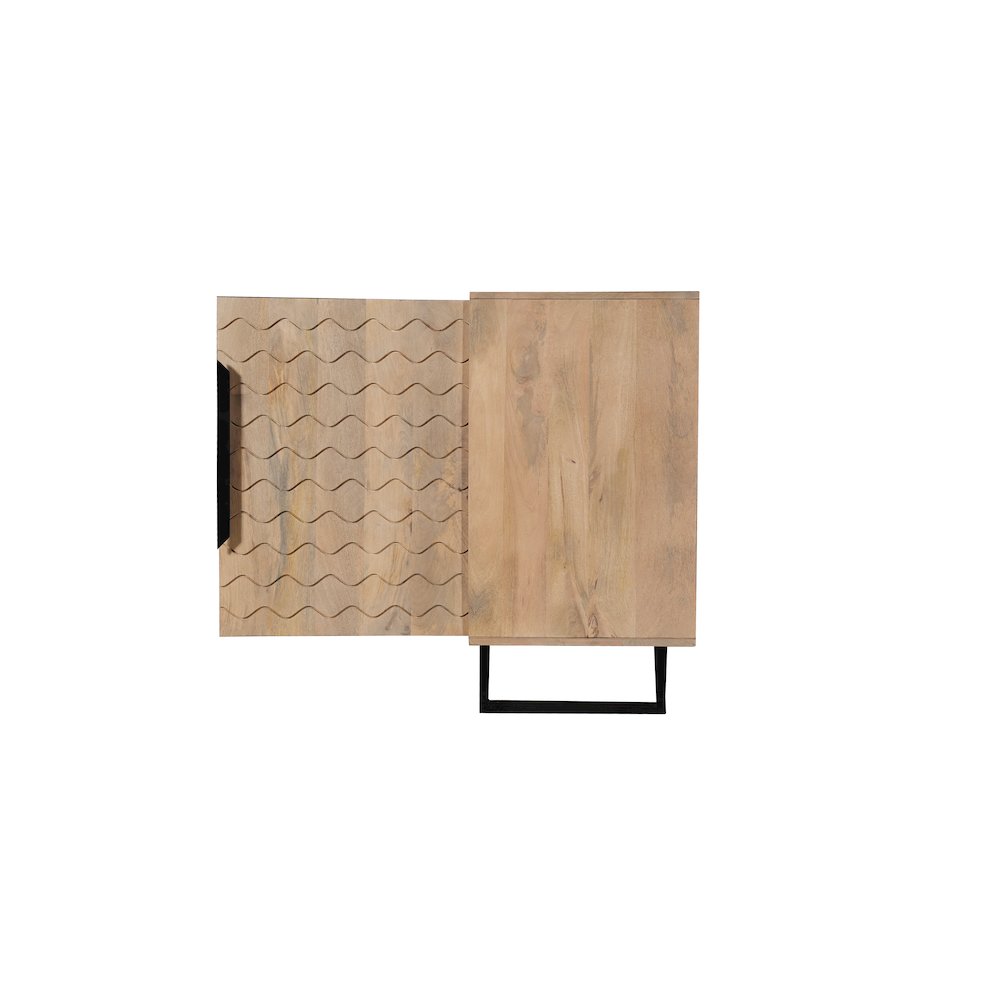 Lennox 4-door Geometric Pattern Solid Wood Sideboard