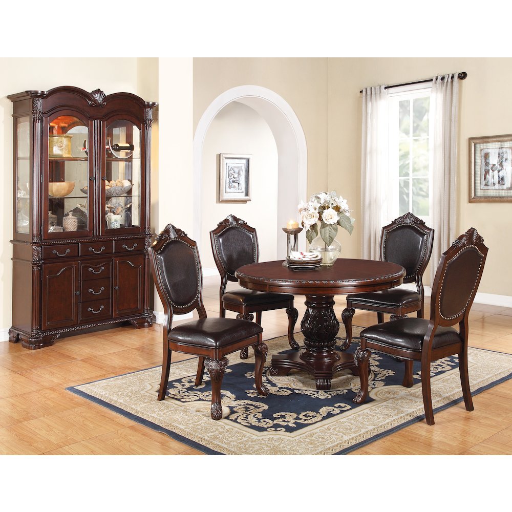 Rubberr Wooden Dining Table in Brown