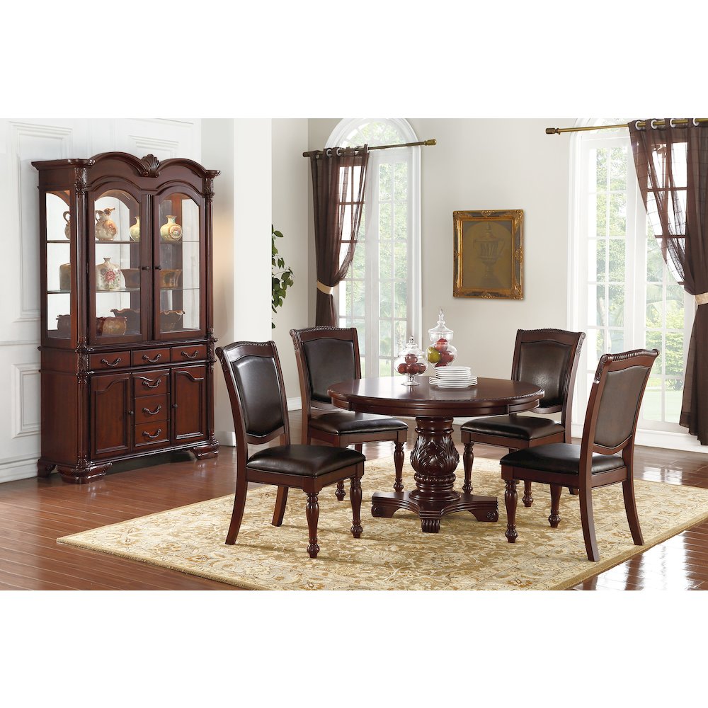 Rubberr Wooden Dining Table in Brown