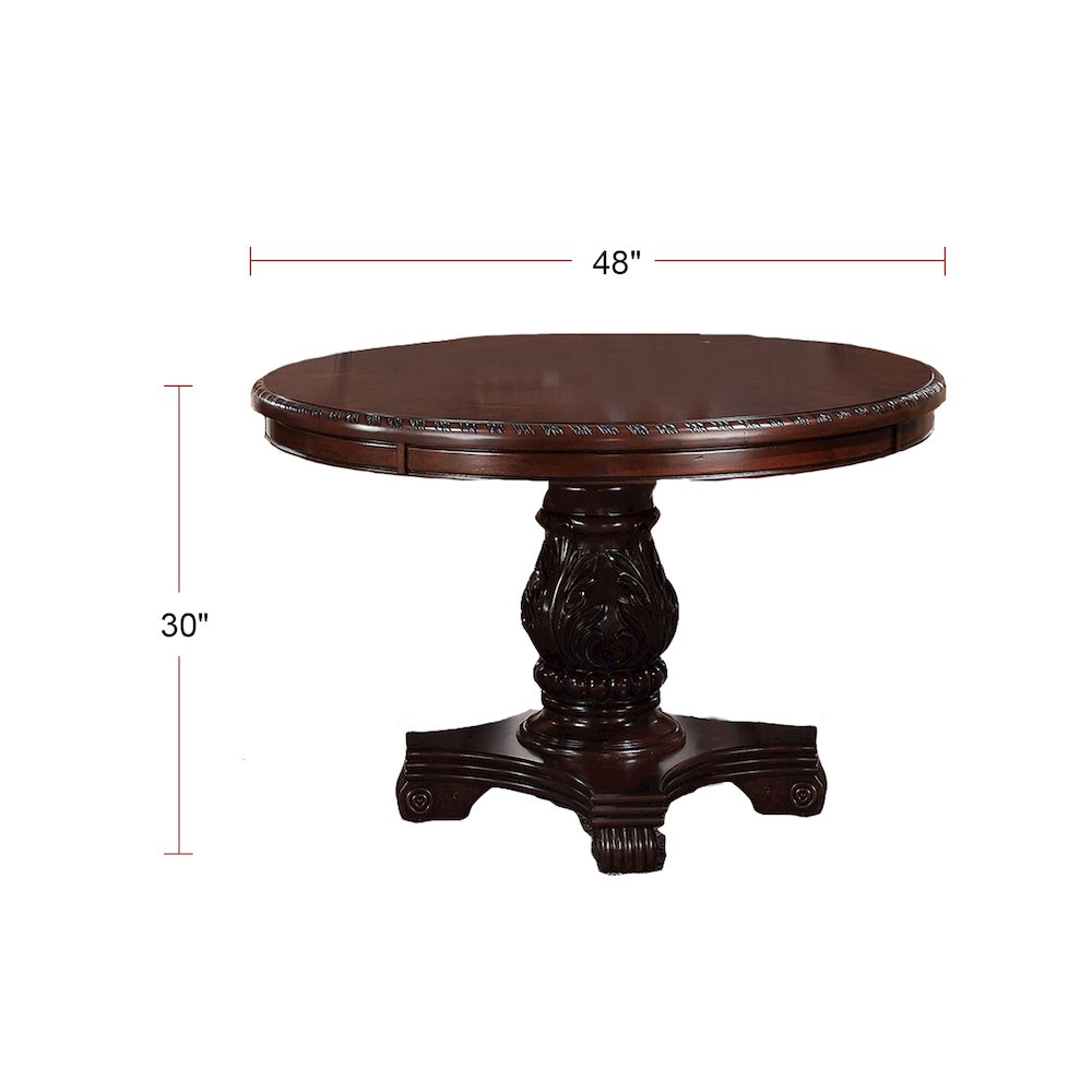 Rubberr Wooden Dining Table in Brown