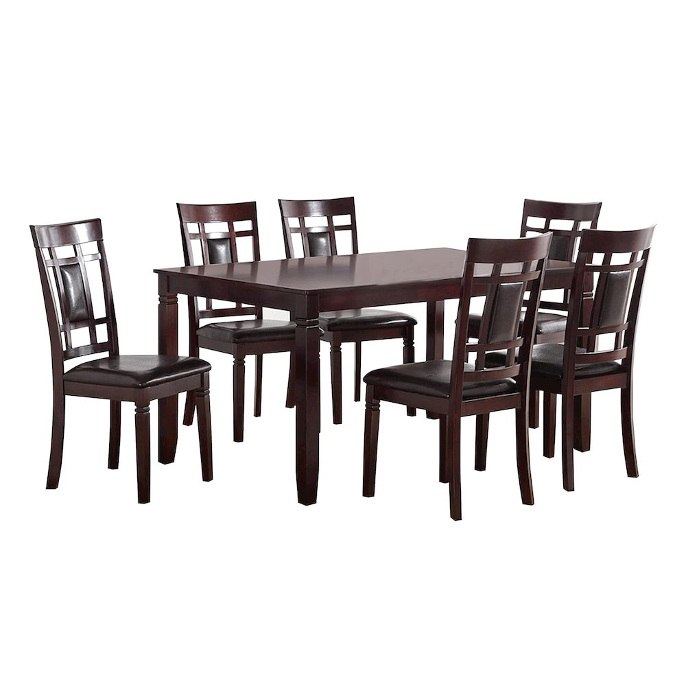 Galliano 7 Piece Espresso Finish Dining Set