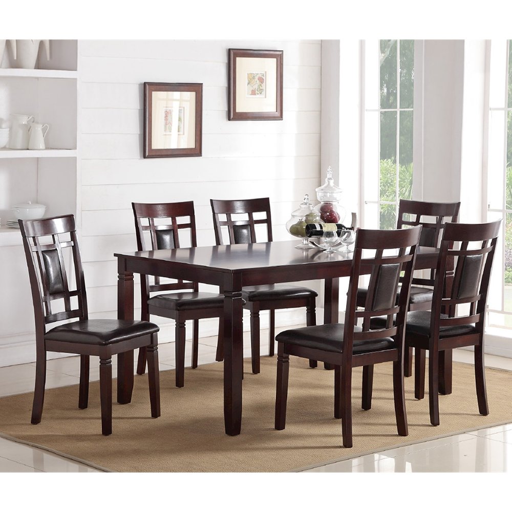 Galliano 7 Piece Espresso Finish Dining Set