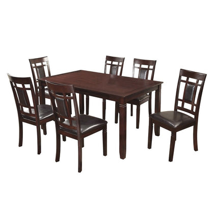 Galliano 7 Piece Espresso Finish Dining Set