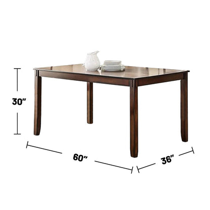 6-Piece Rectangular, Cherry Finish, MDF Top, Dining Set, Seats 6