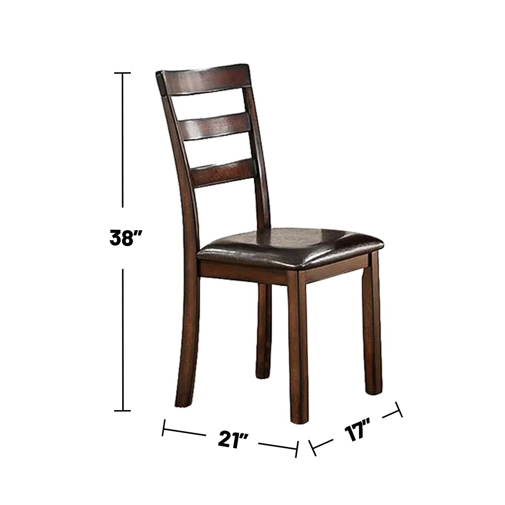 6-Piece Rectangular, Cherry Finish, MDF Top, Dining Set, Seats 6
