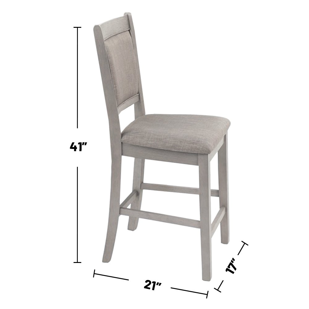 5 Piece Square Dining Set in Rustic Grey