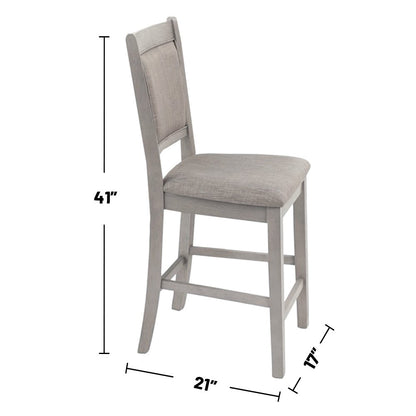 5 Piece Square Dining Set in Rustic Grey