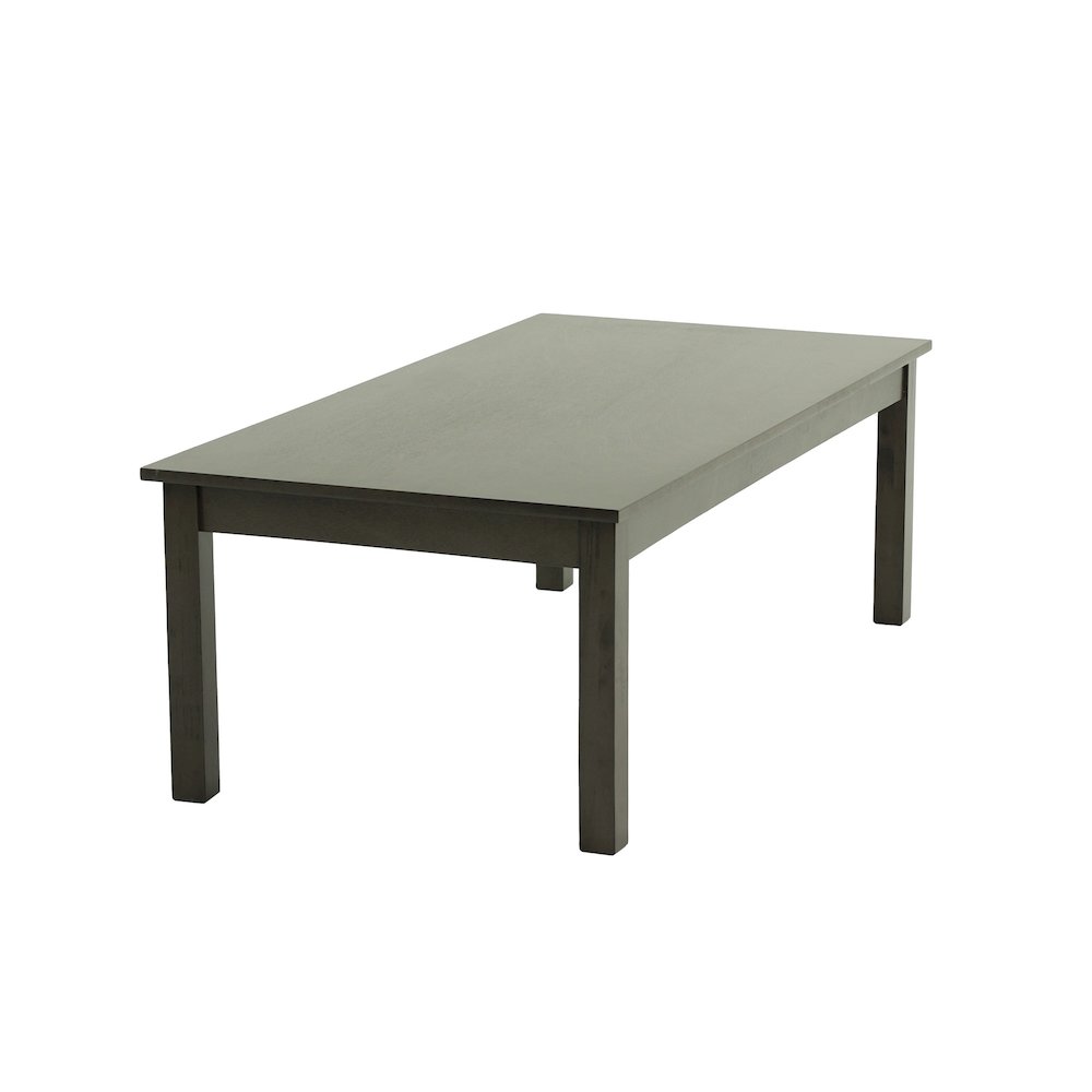 Pine Wood 3 Piece Coffee Table Set in Dark Grey