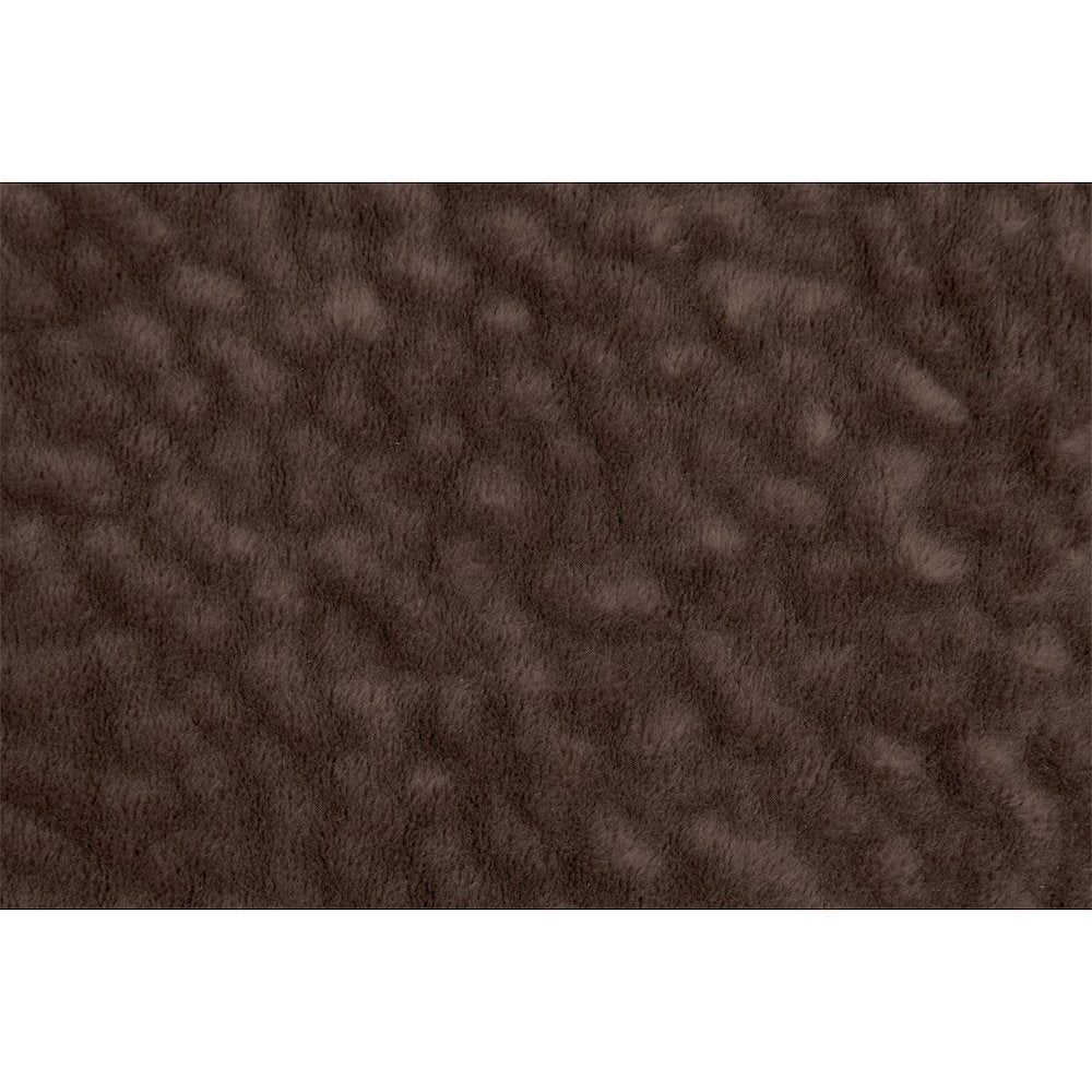 Padded Suede Upholstered Rocker Recliner in Chocolate