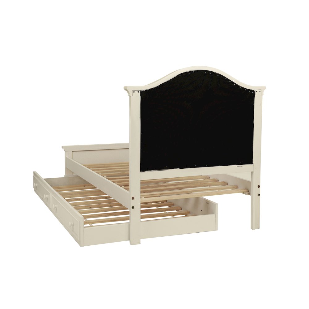 Twin Size Bed with Trundle in Pink and White