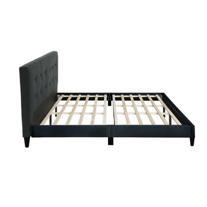 Charcoal Fabric Upholstered Bed, Cal. King Size