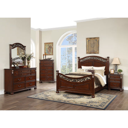 Wooden Queen Bed In Walnut