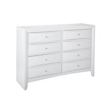 Wood Dresser with 8 Drawers In White