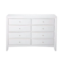 Wood Dresser with 8 Drawers In White