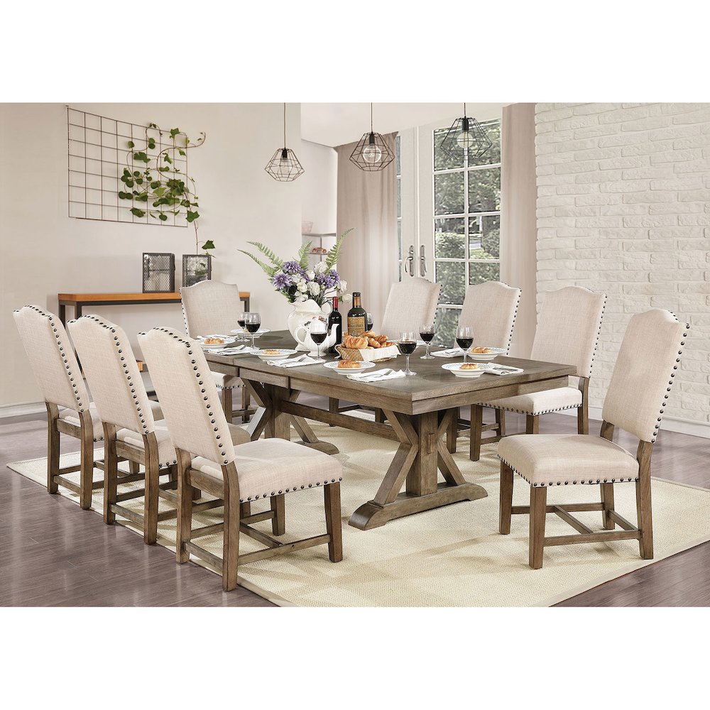 Rectangle Wood Dining Table in Light Oak Finish
