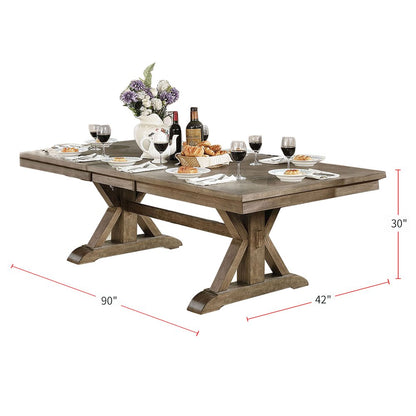 Rectangle Wood Dining Table in Light Oak Finish