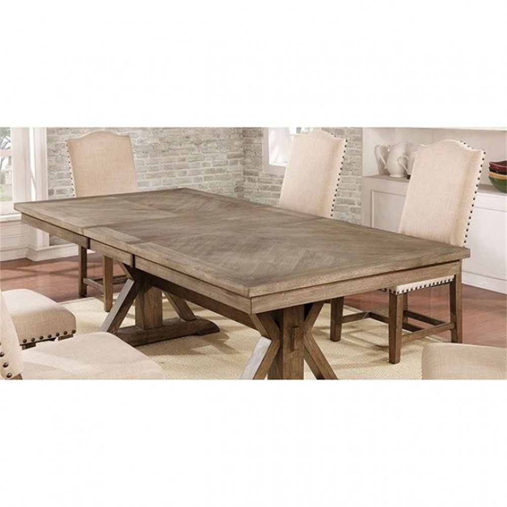 Rectangle Wood Dining Table in Light Oak Finish