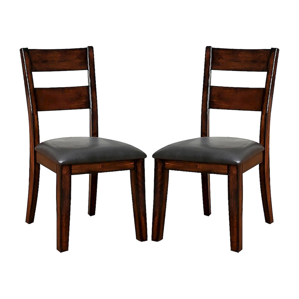 Pack of 2 Dining Side Chairs in Dark Cherry