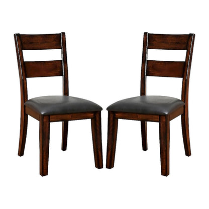 Pack of 2 Dining Side Chairs in Dark Cherry