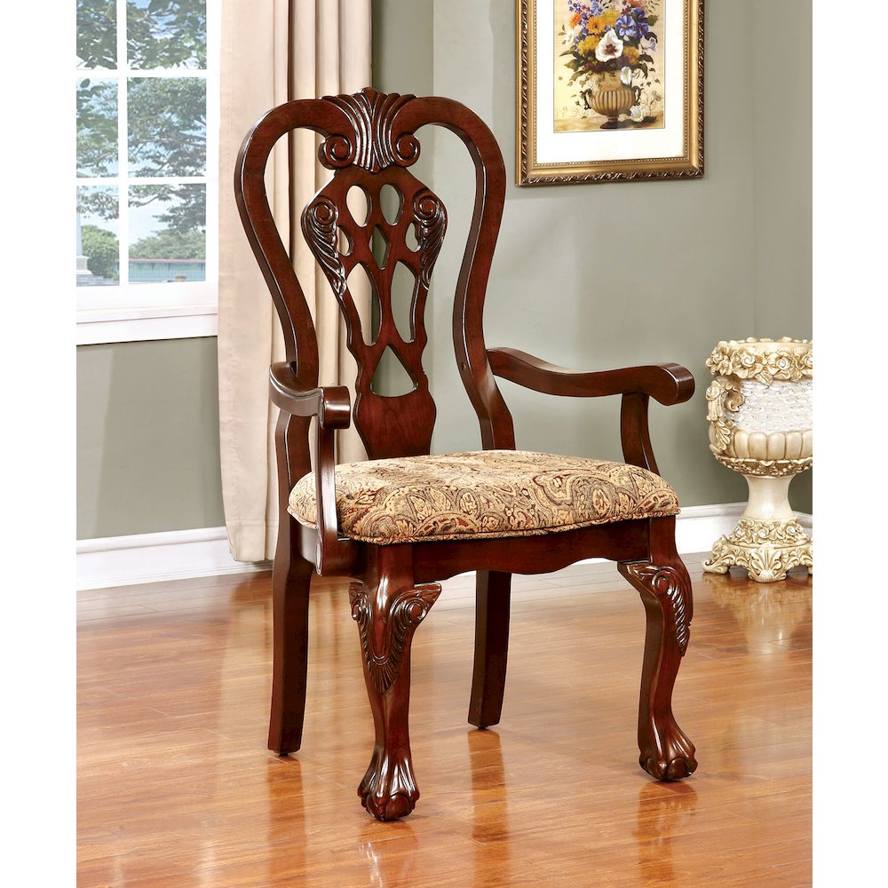 Simple Relax Dining Chair, Brown Cherry Set of 2