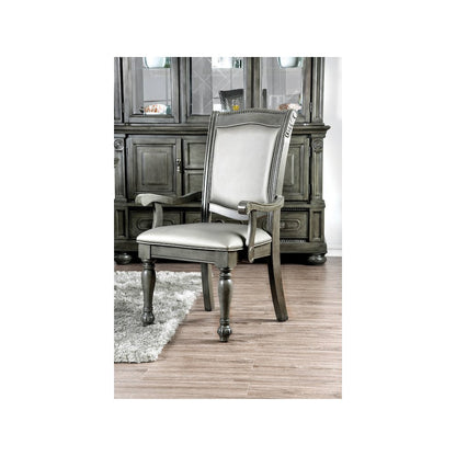 Simple Relax Dining Chair, Gray/Sliver Set of 2