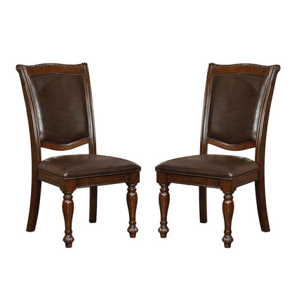 Simple Relax Dining Chair, Brown Cherry/Espresso Set of 2