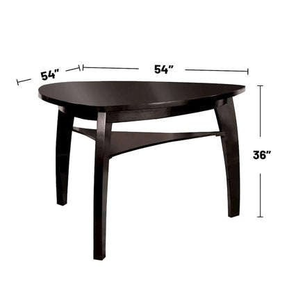 6 Piece Counter Height Table Set with Bench in Black Finish