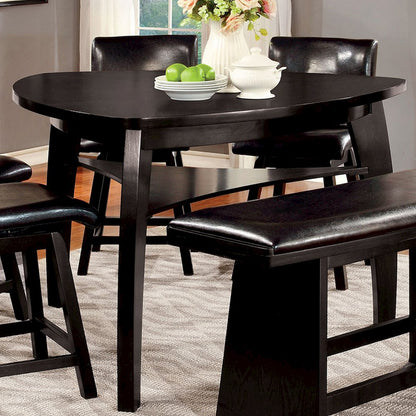 Wooden Counter Height Seating Table in Black Finish