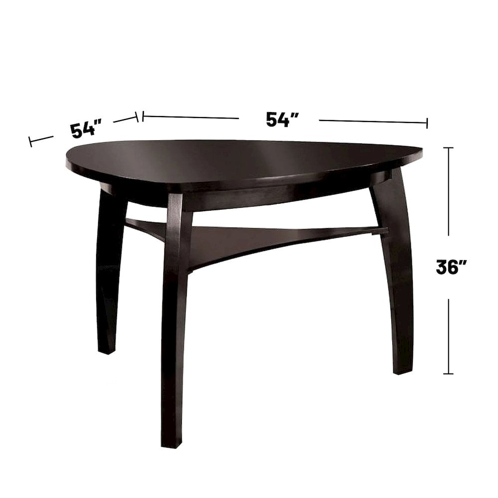Wooden Counter Height Seating Table in Black Finish