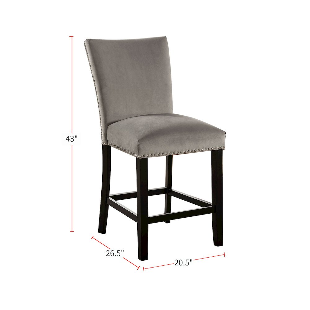 7 Piece Dining Table Set with Six Counter Height Chairs in White And Black