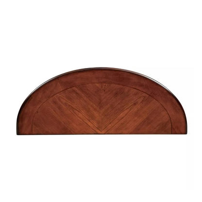 Wooden Sofa Table With Metal Frame in Brown Cherry Finish
