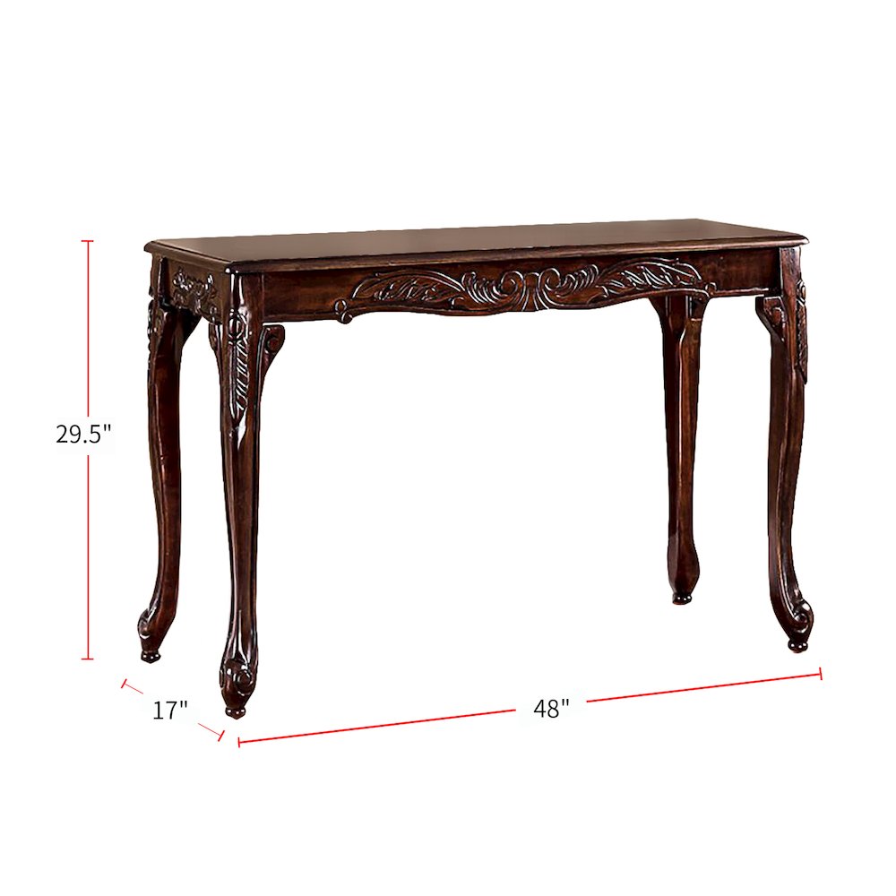 Wooden Sofa Table in Dark Cherry Finish