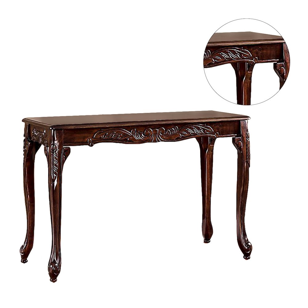 Wooden Sofa Table in Dark Cherry Finish
