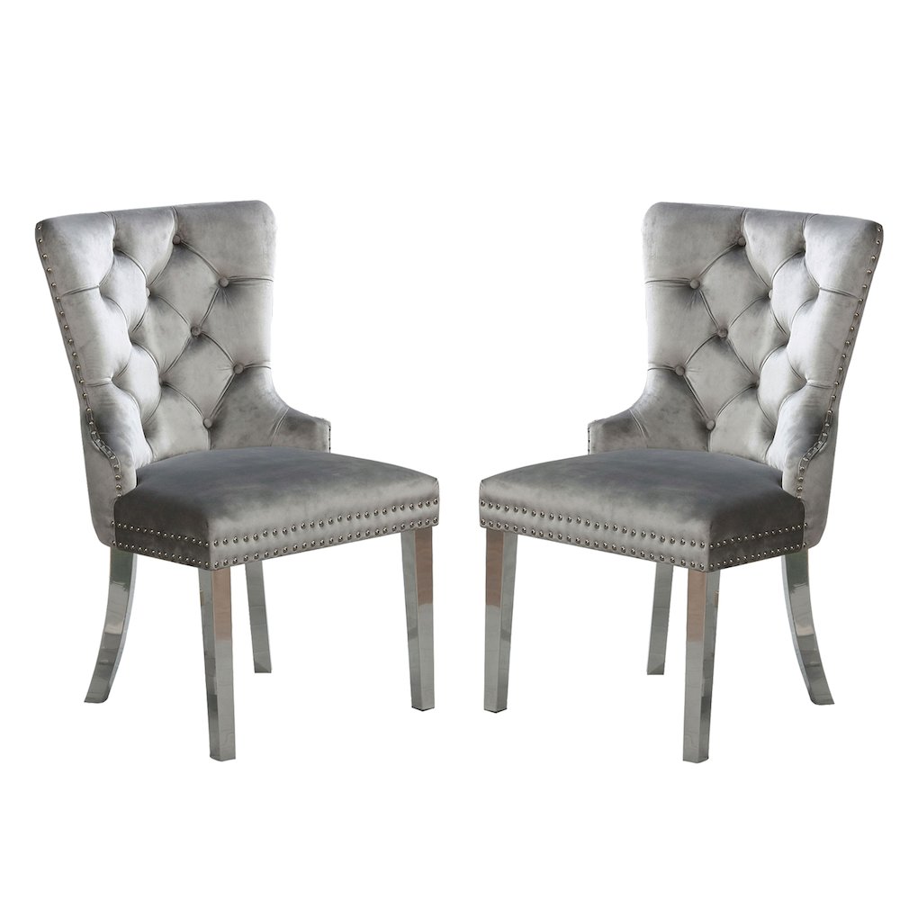 Simple Relax Dining Chair, Grey Set of 2