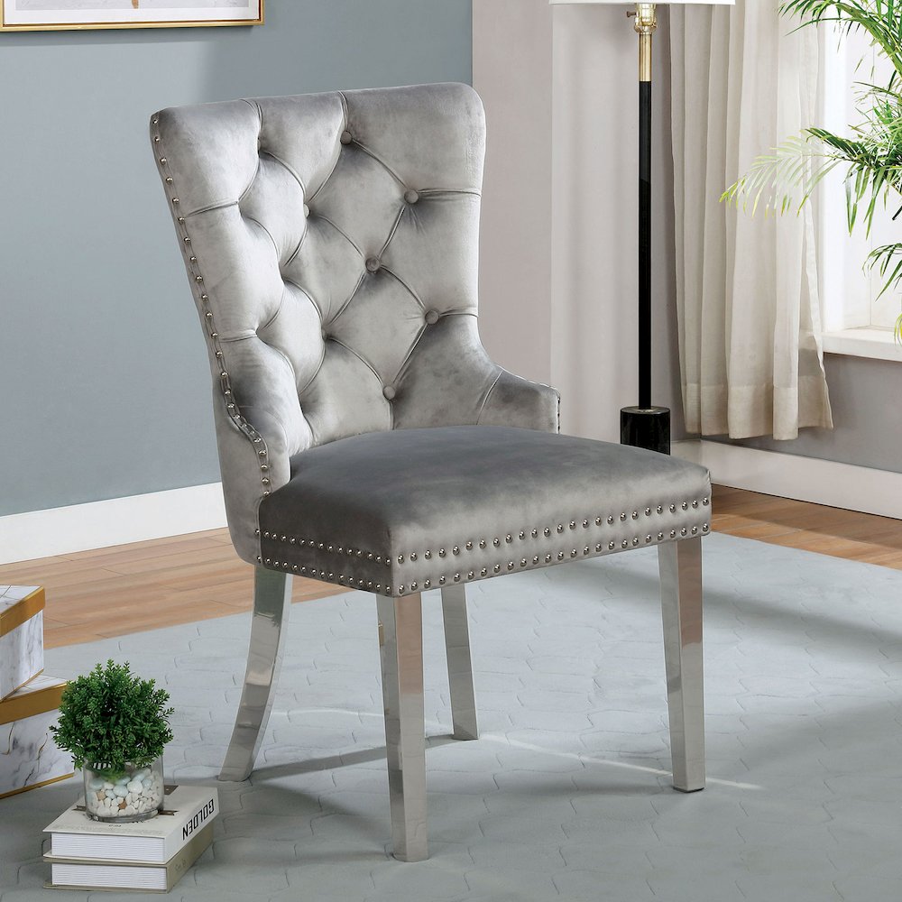 Simple Relax Dining Chair, Grey Set of 2